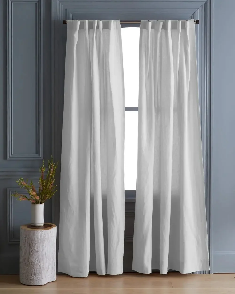 Quince European Linen Cotton Lined Light Filtering Curtain 48x108 NWT